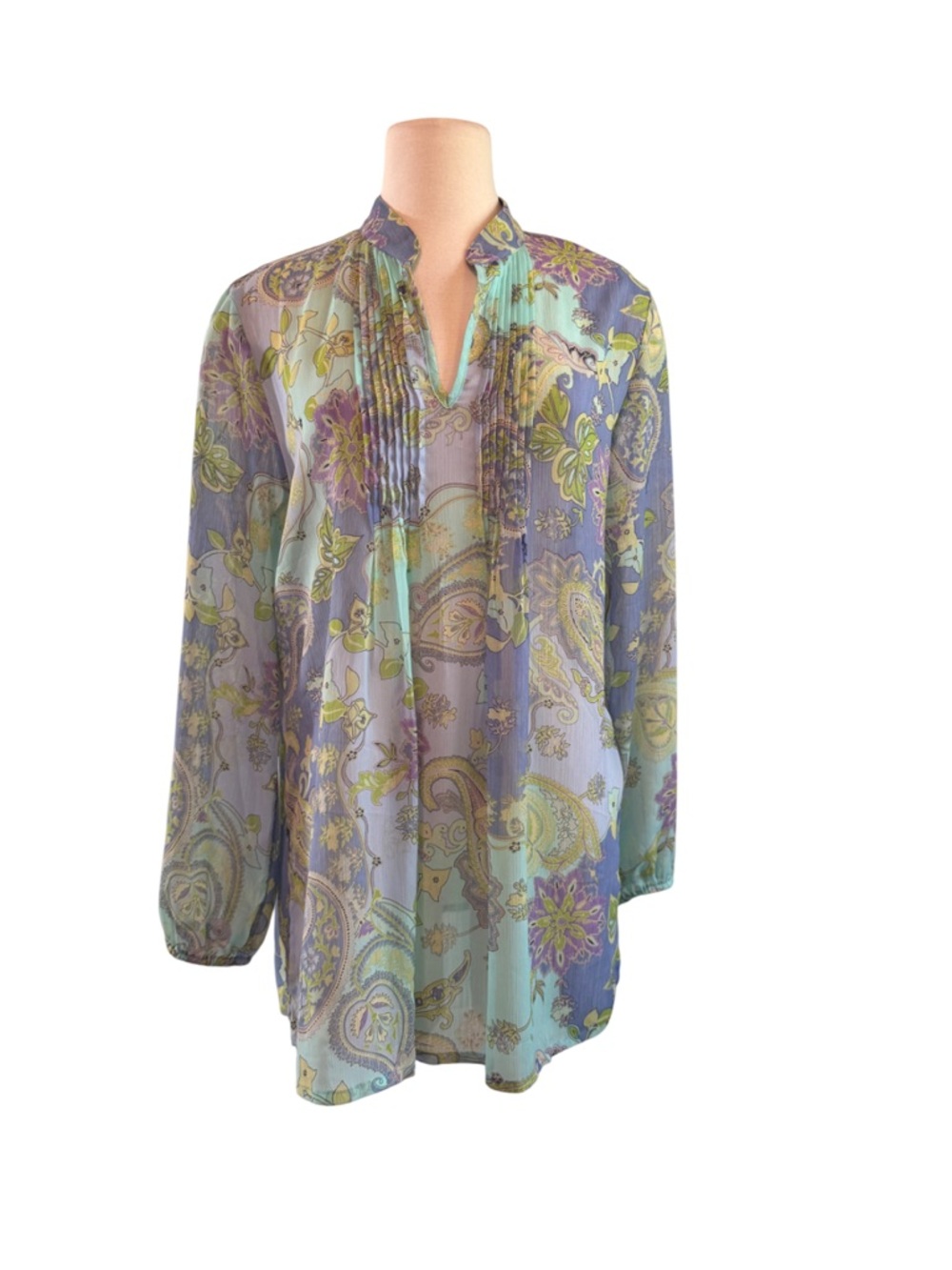 Susan Graver Sheer Paisley Tunic -